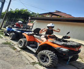 Екстремно офроуд приключение с мощно АТВ край Калофер - двама на едно АТВ за 2 часа