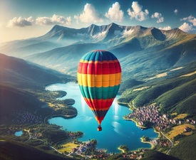 Панорамно издигане с балон край Сапарева Баня - за двама