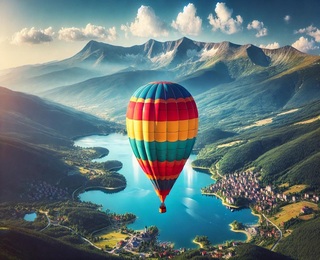 Панорамно издигане с балон край Сапарева Баня - за двама