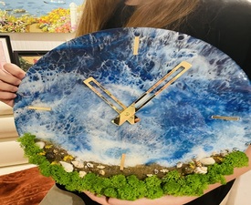 Работилница за изработка на морски часовник от епоксидна смола 40х40 см във Варна