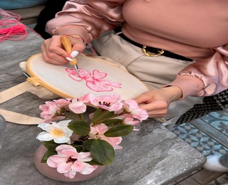 Креативна работилничка за Пънч бродерия на чанта във Варна - за двама