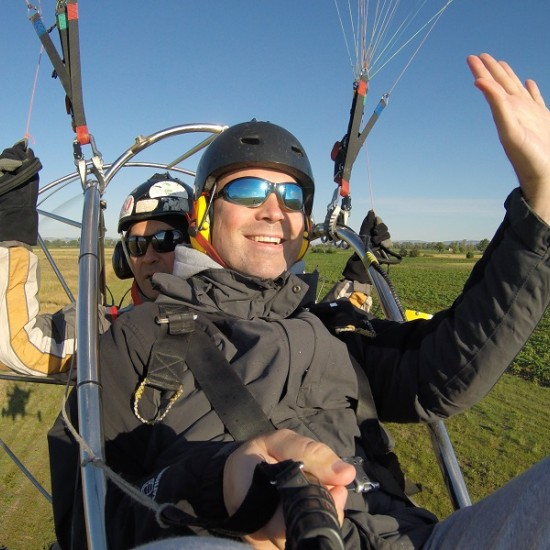 Полет с тандемен моторен парапланер + заснемане с HD от Makaroon