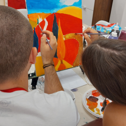 Споделено арт преживяване: Рисуване за двама на обща картина 