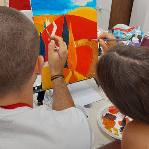 Споделено арт преживяване: Рисуване за двама на обща картина 