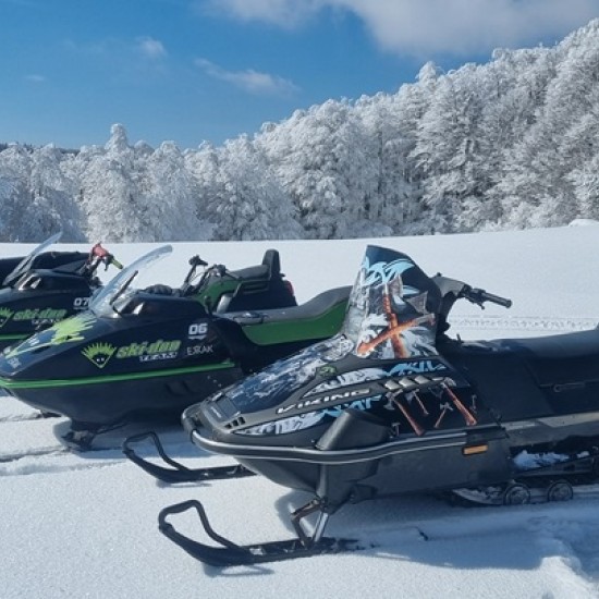 Каране на моторна шейна три часа в района на Петрохан от Макароон