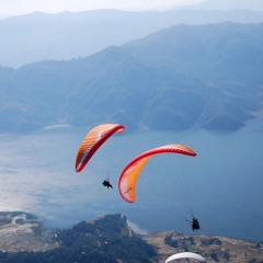  Panoramic paragliding flight near Sopot
