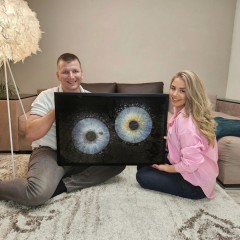 Превърнете вашите очи в уникална картина с ирисова фотография в София - заснемане на два ириса