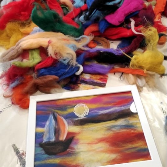 Креативен подарък в Арт работилница за изработка на картина от вълна от Makaroon