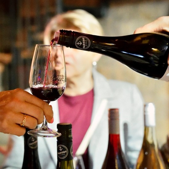 Море от вино с "Дегустация на 3 сезонни вина за двама в Изба Одесос, Варна" от Makaroon