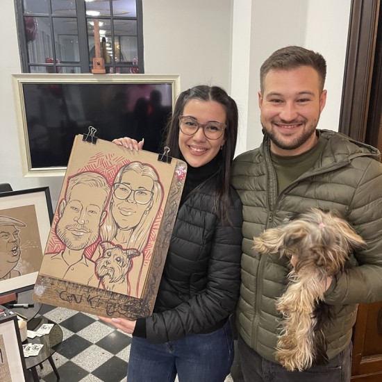 Оставете се да ви нарисуват с Коктейл и рисуване на карикатура в бар One Gallery от Makaroon