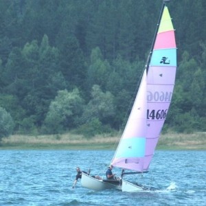 Ветроходство с катамаран на яз.Искър
