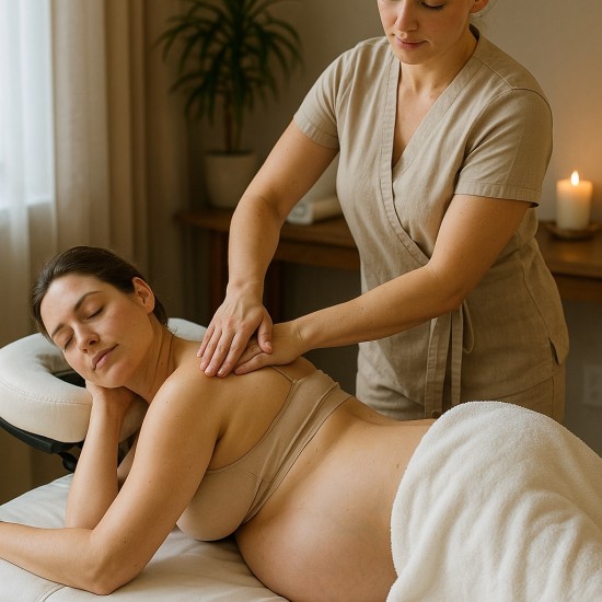 Пълноценна грижа за всяка бъдеща майка с масаж на тялото и терапия за лице Anne Semonin за бременни от Makaroon