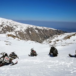 Зимна разходка с моторна шейна край Паничище 