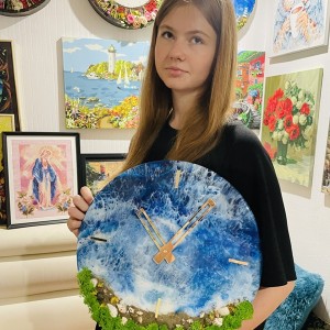 Работилница за изработка на морски часовник от епоксидна смола 30х30 см във Варна